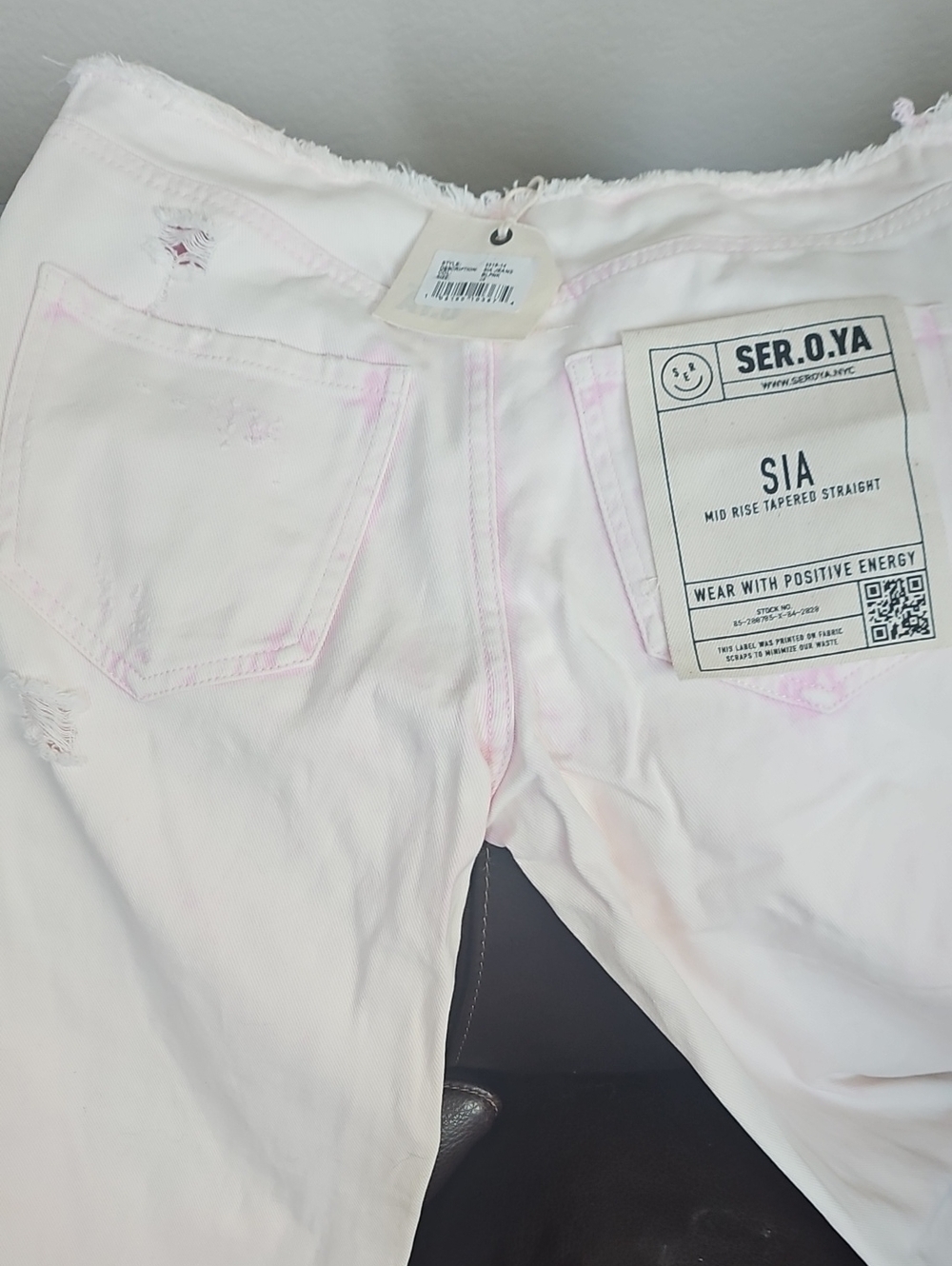 SER.O.YA Sia Straight Jeans in Light Pink Size 25
